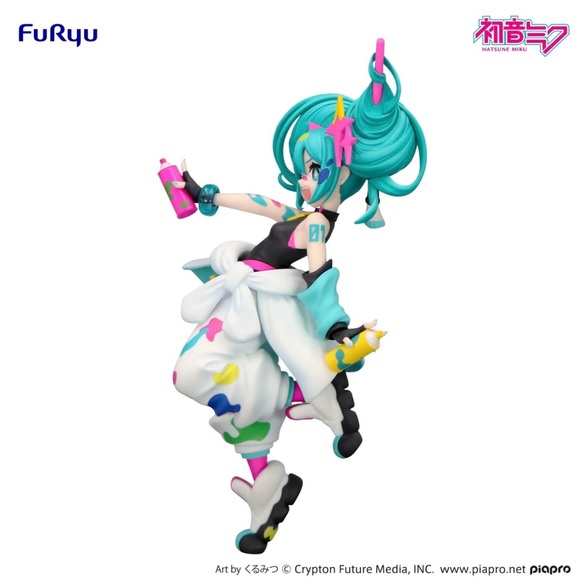Hatsune Miku Trio-Try‑iT Figure – Paint Girl ver.  FuRyu from Japan US Seller - Picture 2 of 6